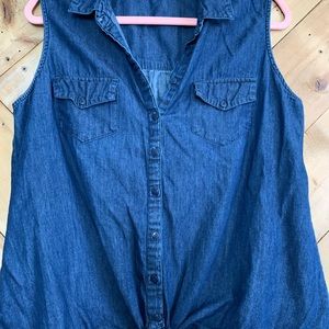 Denim tie tank